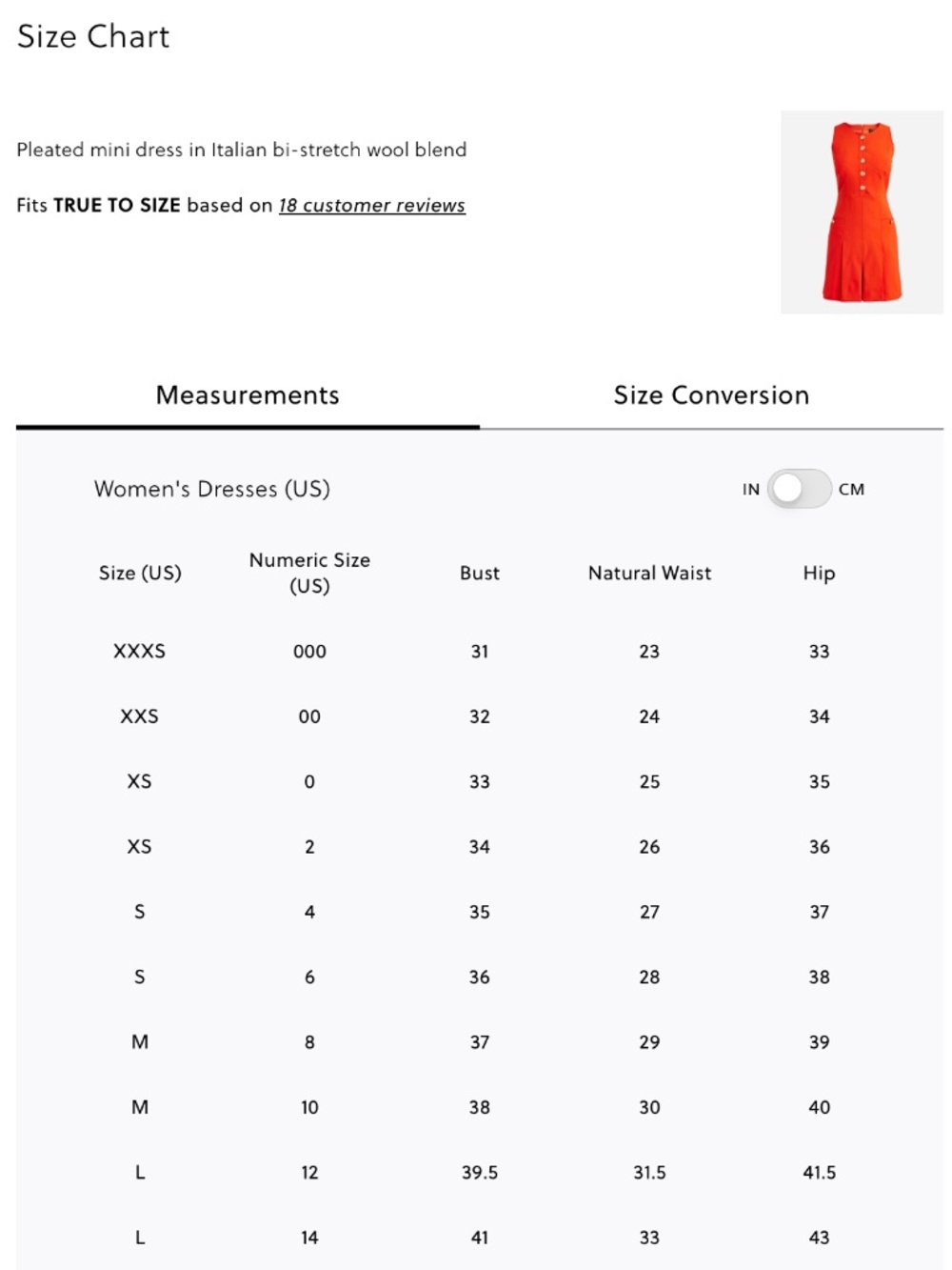 J. Crew Womens Dress Pleated Mini Italian Bi-Stretch Wool Blend Orange Size 0 - Picture 6 of 16